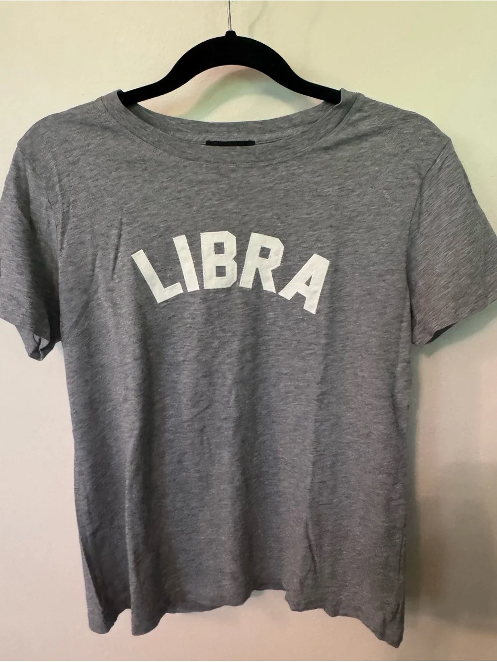 J. Crew Gray LIBRA Graphic Short Sleeve Tee